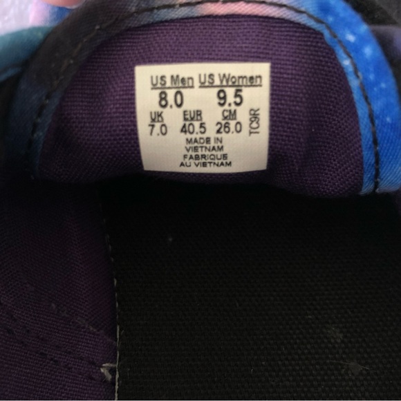 Vans Cosmic Space Galaxy Lace Up Unisex Womens Size 9.5 | Men’s Size 8 - Picture 8 of 8